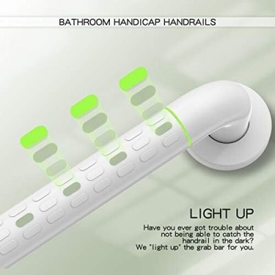 modunful Luminous Bathroom Grab Rail Straight Stainless Steel Shower Grab Handle