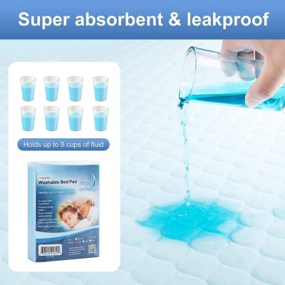 Bedding Aid Waterproof Incontinence Pads Super Absorbent Washable & Reusable