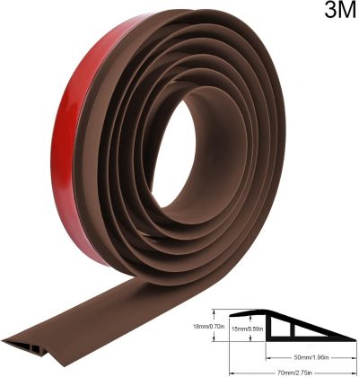 3m PVC Threshold Ramp – Non-Slip, Self-Adhesive Transition Strip - Trim To Fit