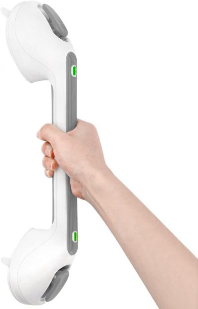 Newthinking 15.8" Suction Grab Rail – Bathroom Handle with Safety Indicator