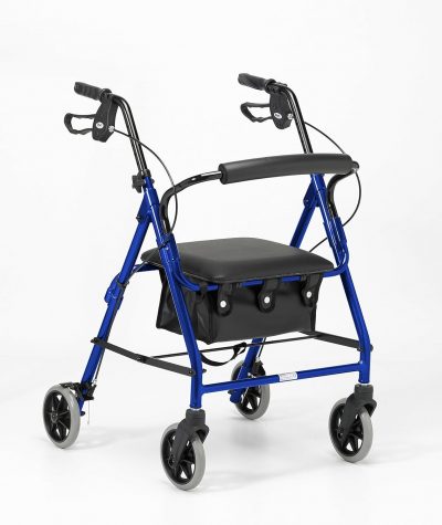 Days lightweight rollator mobility walker 4 wheeled walking aid - Medium (Blue)