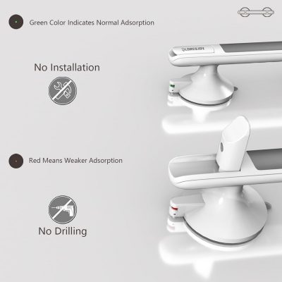 LORESJOY Suction Grab Bars for Bathroom – No Drill Safety Handles for Bathroom