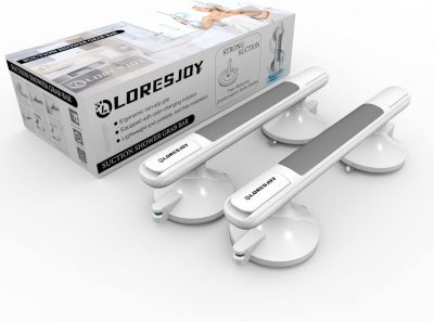 LORESJOY Suction Grab Bars for Bathroom – No Drill Safety Handles for Bathroom