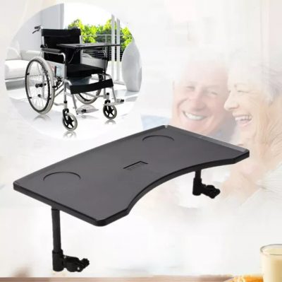 CALLARON Wheelchair Tray Table – Universal Fit Dining & Activity Table, Black
