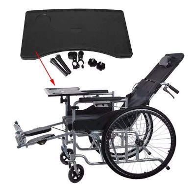 CALLARON Wheelchair Tray Table – Universal Fit Dining & Activity Table, Black