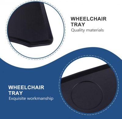 CALLARON Wheelchair Tray Table – Universal Fit Dining & Activity Table, Black