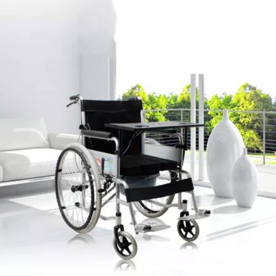 CALLARON Wheelchair Tray Table – Universal Fit Dining & Activity Table, Black