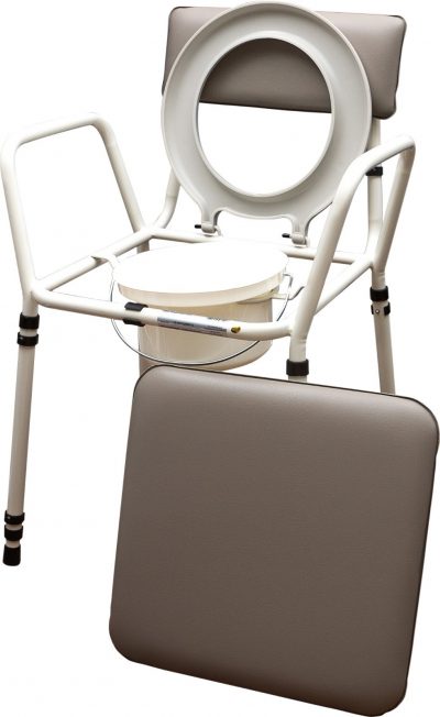 Aidapt Essex Bedside Commode – Height Adjustable with Padded Seat, 27st/170kg