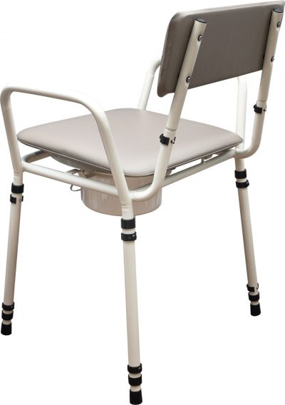 Aidapt Essex Bedside Commode – Height Adjustable with Padded Seat, 27st/170kg