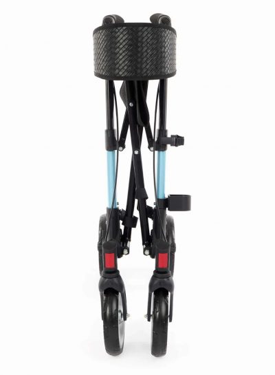 Rollafold Lightweight Folding Rollator Walker with Seat, Brakes & Carry Bag