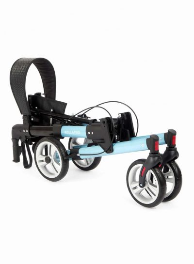 Rollafold Lightweight Folding Rollator Walker with Seat, Brakes & Carry Bag