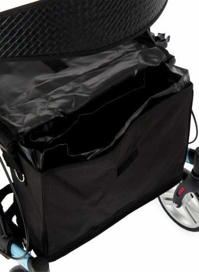 Rollafold Lightweight Folding Rollator Walker with Seat, Brakes & Carry Bag