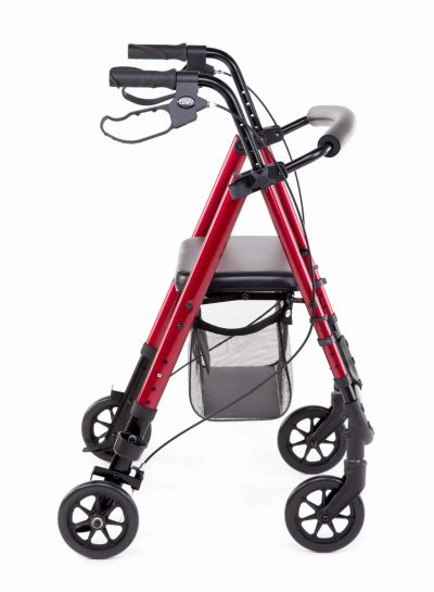 Glider Lightweight Rollator Walker with Seat, Basket & 6" Wheels– 110kg/17st 5lb