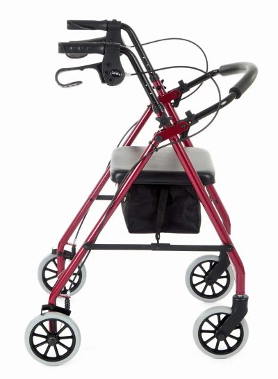 CareCo Spirit Lightweight Folding Rollator – Stable Walking Aid with Seat & Bag