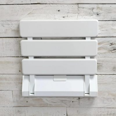 Greensen Folding Shower Seat – Wall Mounted, Space Saving, Sturdy, 130kg Limit