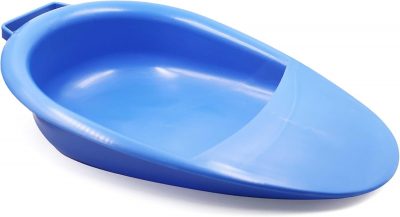 Pepe Bedpan for Men & Women – Portable Bed Urinal with Handle, Blue