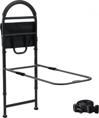 Ceither Height Adjustable Bed Rail with Legs & Storage Pouch – Elderly Support