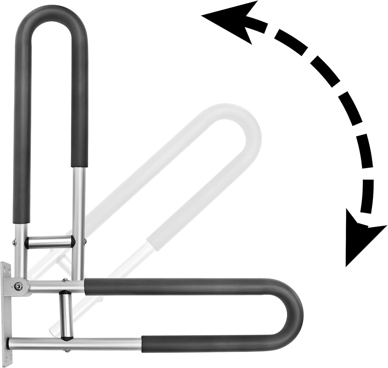 Pepe Foldable Toilet Grab Bar – 23" Padded Safety Rail for Bathroom Support