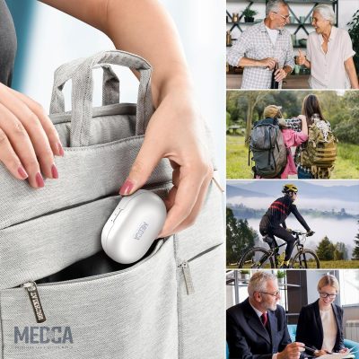 MEDca Rechargeable Hearing Amplifiers – Noise Reduction, LED Charging Case