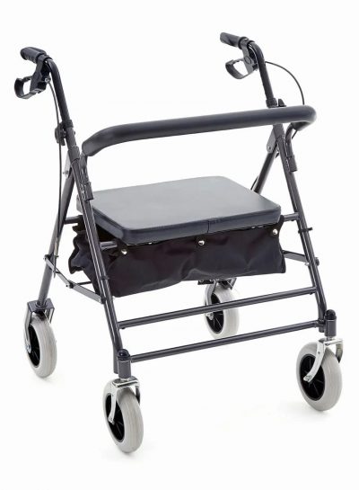 Heavy Duty Bariatric Rollator with Seat & Bag – CareCo Burly 28st / 181kg