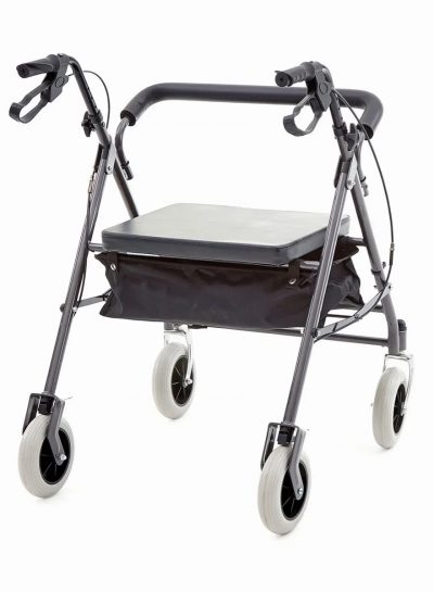 Heavy Duty Bariatric Rollator with Seat & Bag – CareCo Burly 28st / 181kg