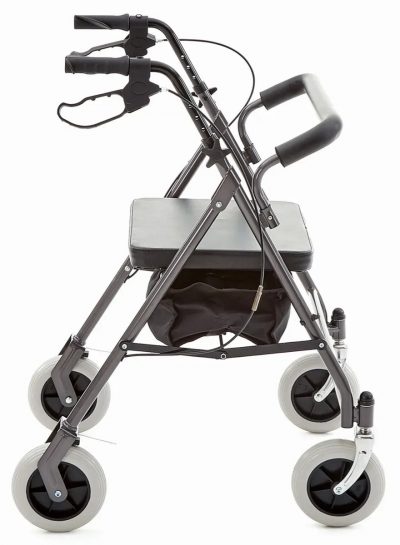 Heavy Duty Bariatric Rollator with Seat & Bag – CareCo Burly 28st / 181kg