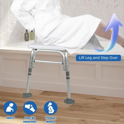 Adjustable Bath Shower Transfer Bench Seat Elderly Safety Mobility Aid Chair