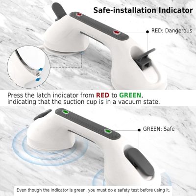 Suction Grab Rails For Bathroom With Indicator Portable By Newthinking New