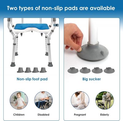 FinityPro Extra Wide Shower Chair – 21" Seat, Arms & Back, Height Adjustable