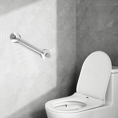 Newthinking 15.8" Bathroom Suction Grab Rails with Lock Indicator - No Assembly