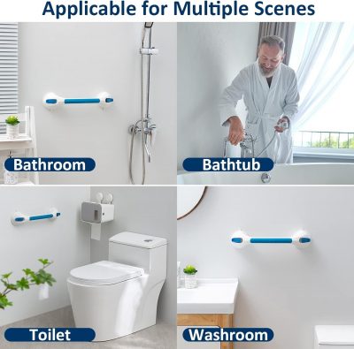 TAILI Suction Grab Rail – 43cm Bathroom Handle for Elderly, No Drilling Required