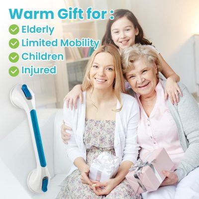 TAILI Suction Grab Rail – 43cm Bathroom Handle for Elderly, No Drilling Required